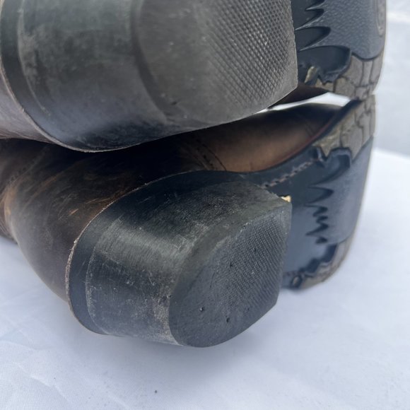 Double H DH5173 Boot Oil Resistant Brown Leather Western Cowboy Boots Size 9M - Picture 10 of 12